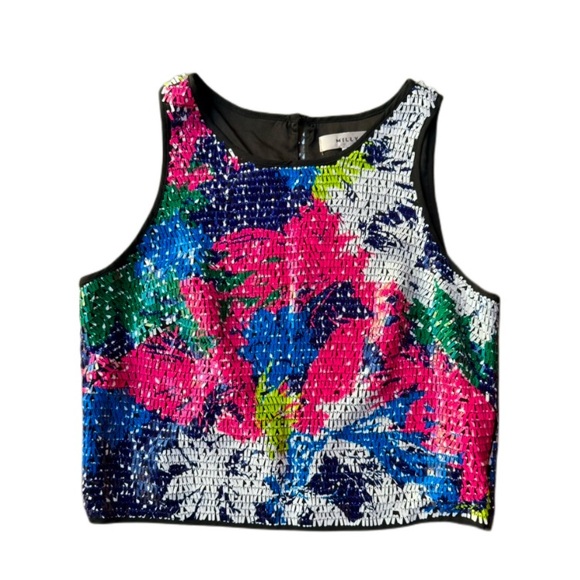 Milly Multicolor Sequin Top - Picture 1 of 8